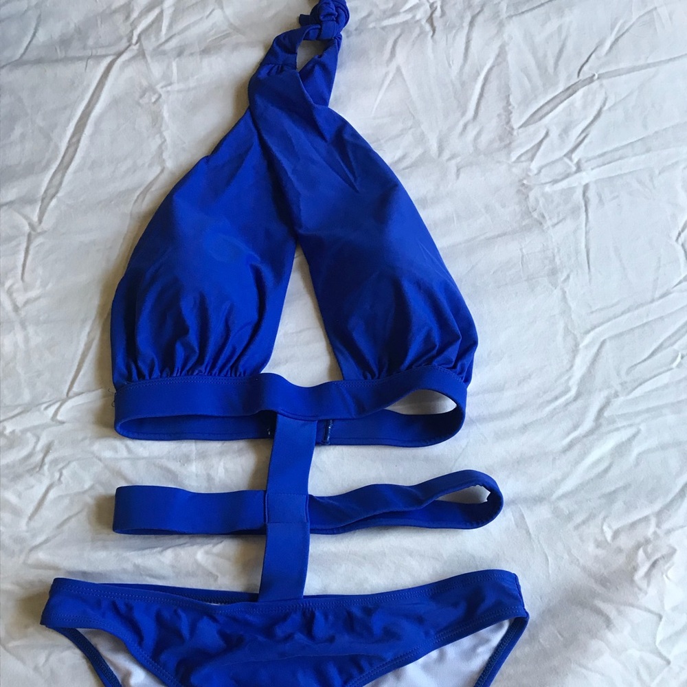 Mono kink swimsuit 1Blue s - Picture 3 of 3